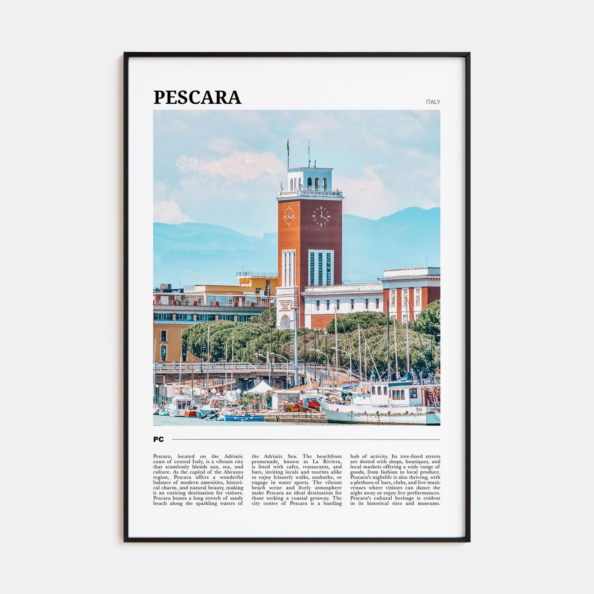 Pescara Travel Color Poster