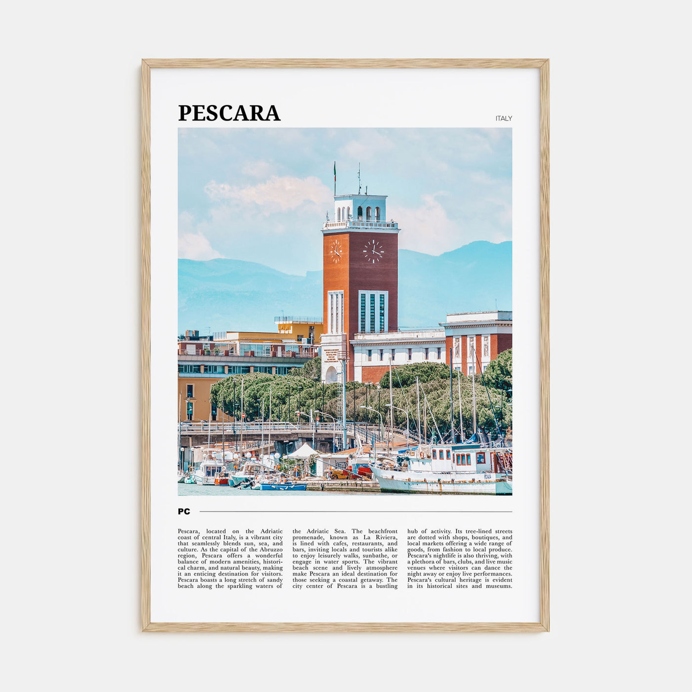 Pescara Travel Color Poster