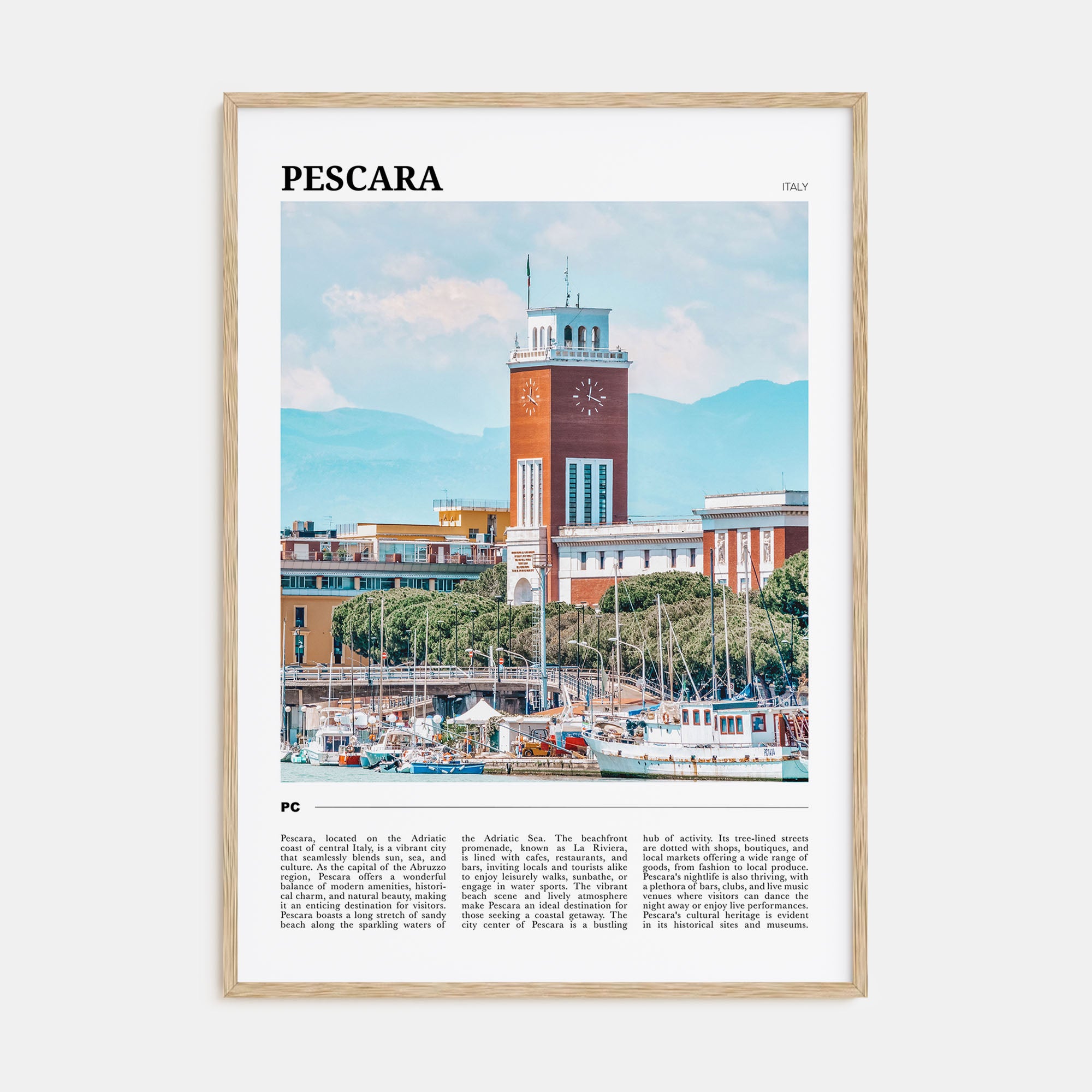 Pescara Travel Color Poster