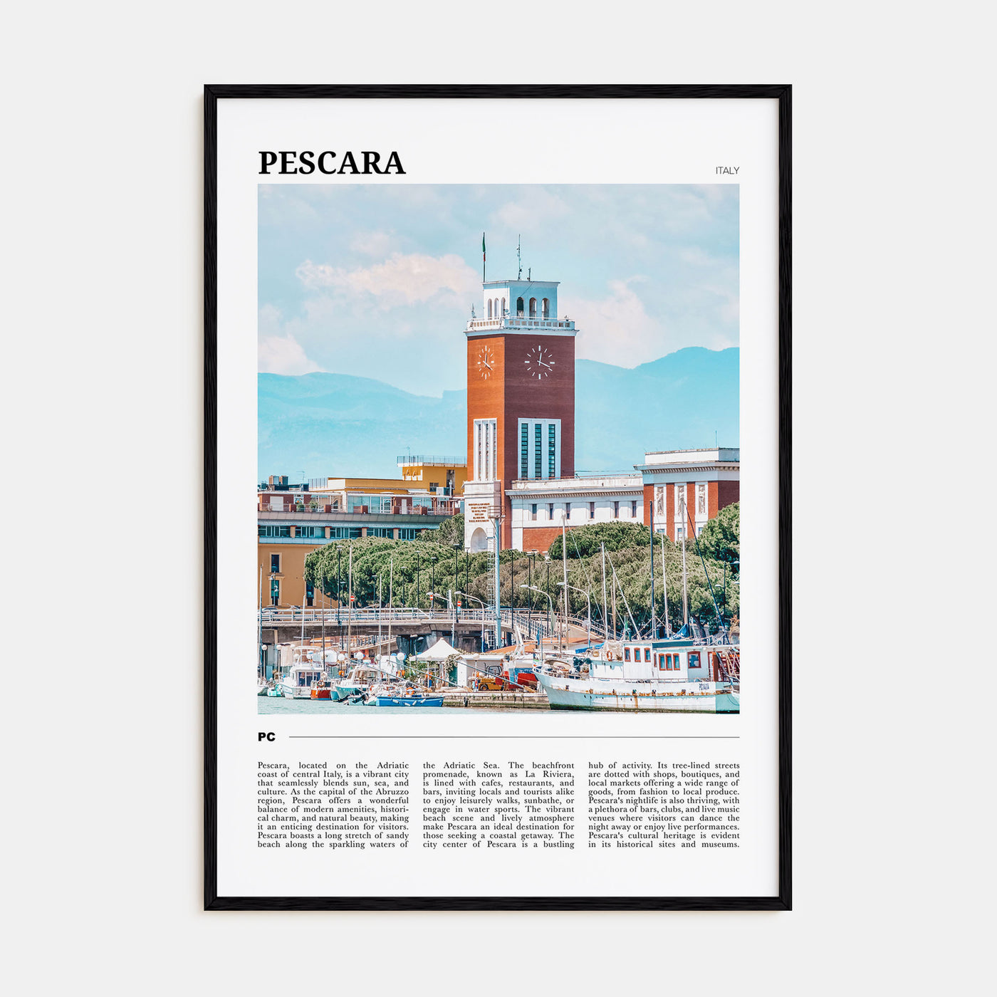 Pescara Travel Color Poster
