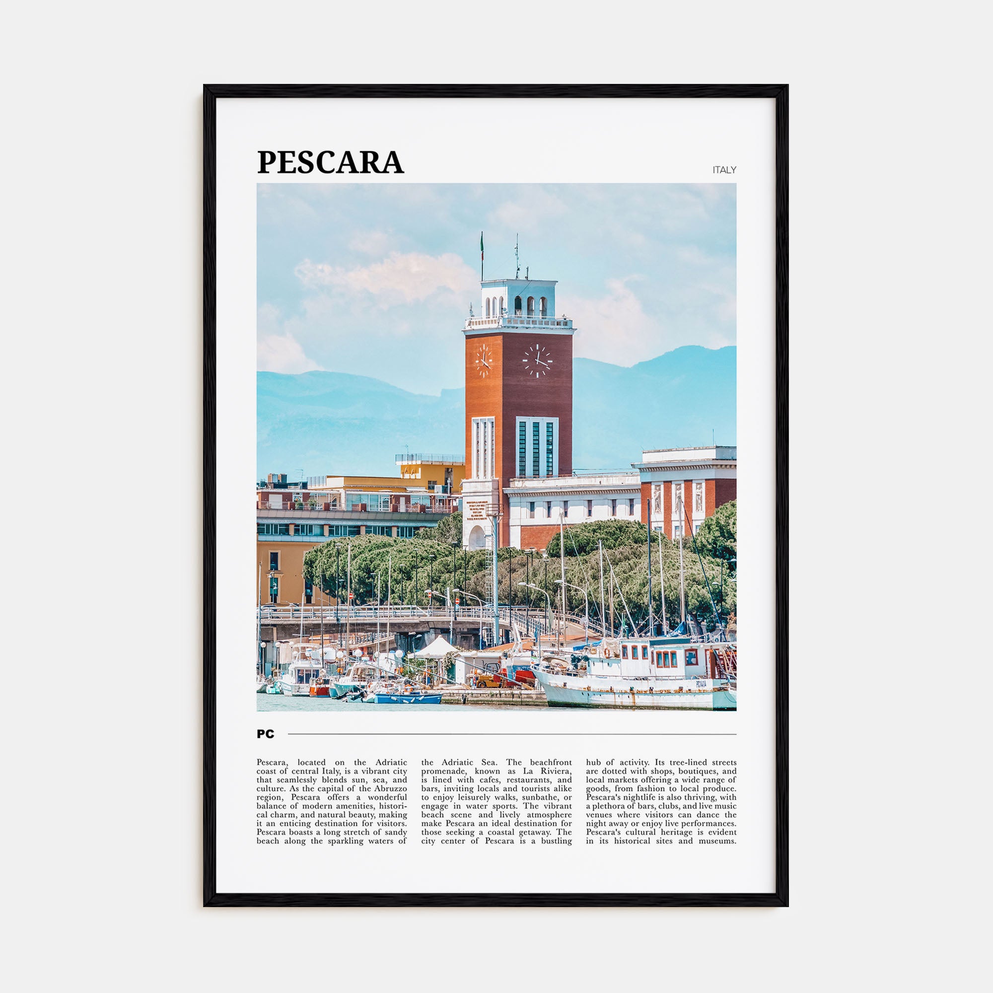 Pescara Travel Color Poster
