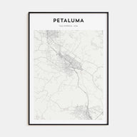 Petaluma Map Portrait Poster