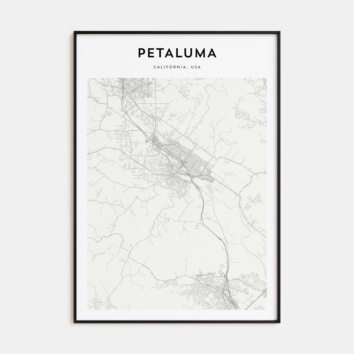 Petaluma Map Portrait Poster