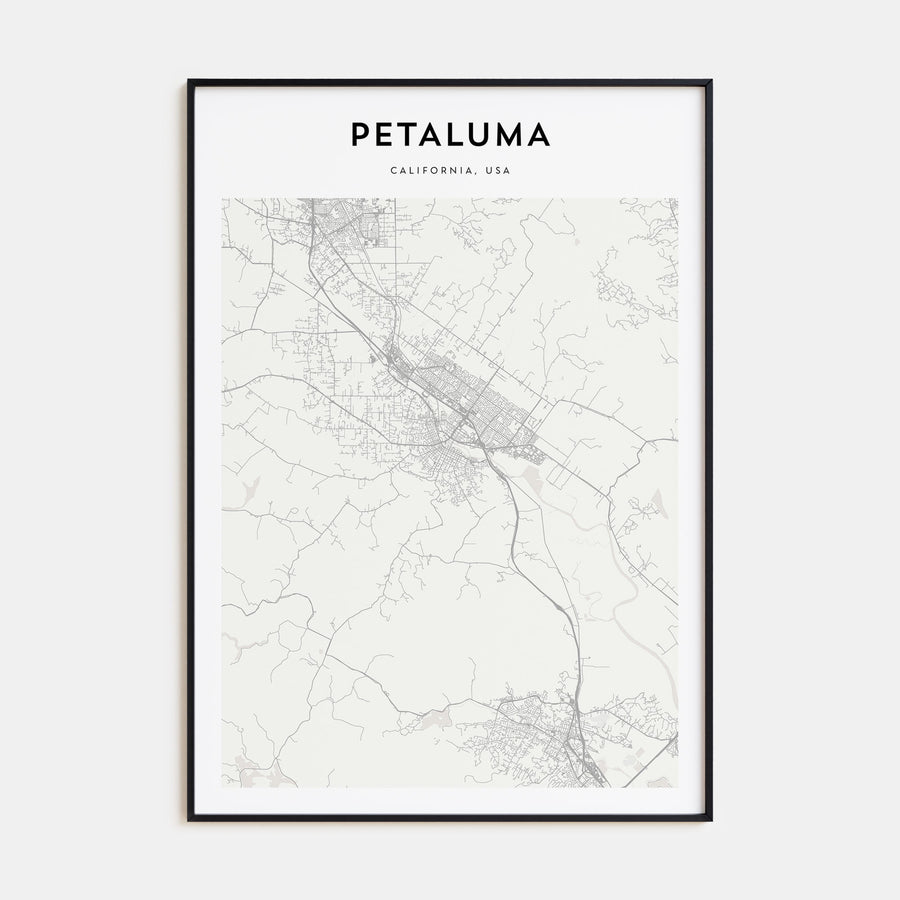 Petaluma Map Portrait Poster