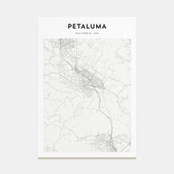 Petaluma Map Portrait Poster