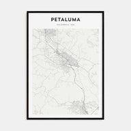 Petaluma Map Portrait Poster