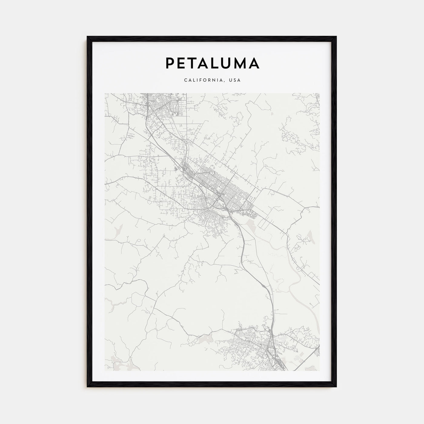 Petaluma Map Portrait Poster
