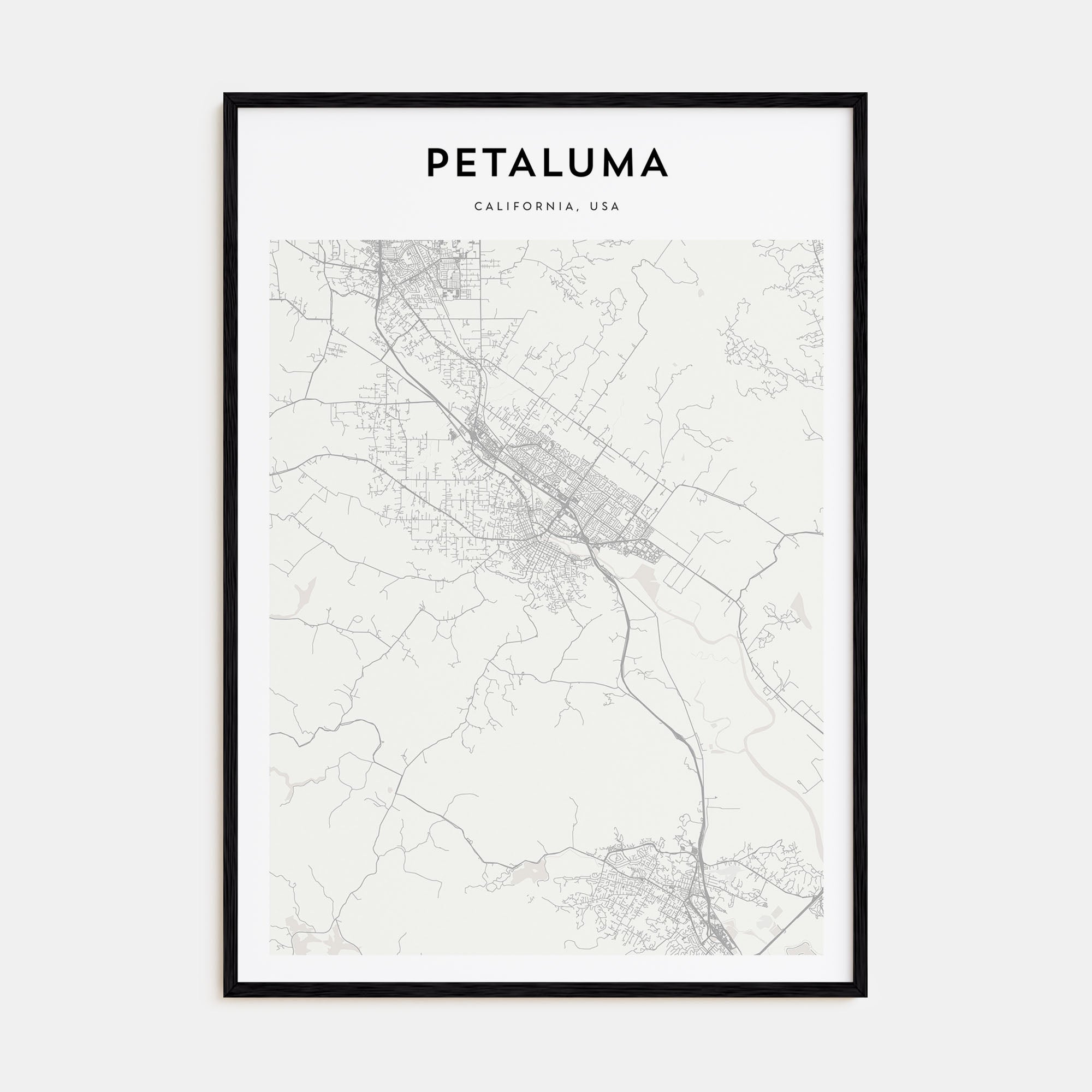Petaluma Map Portrait Poster