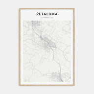 Petaluma Map Portrait Poster
