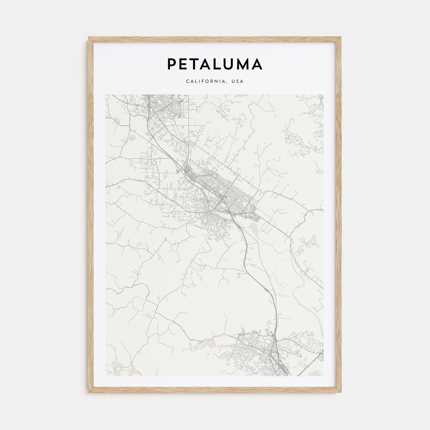 Petaluma Map Portrait Poster