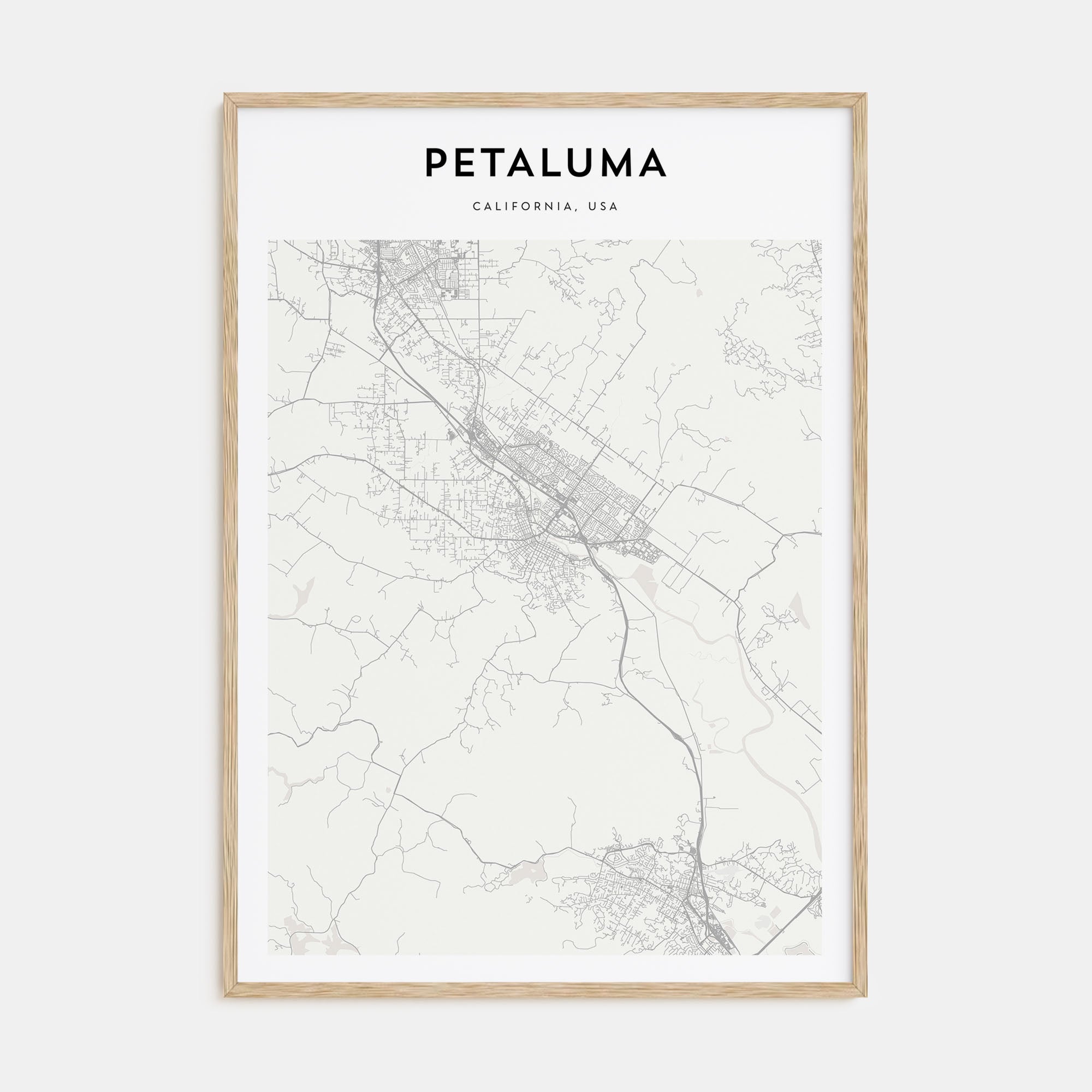 Petaluma Map Portrait Poster