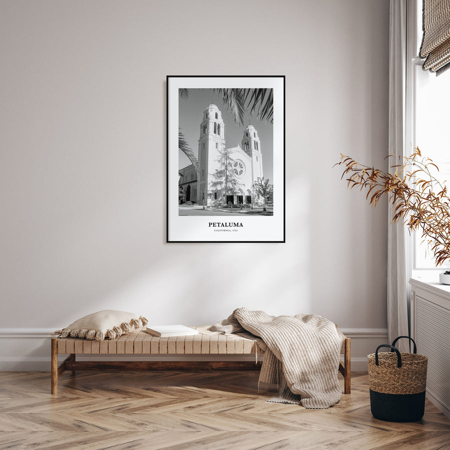 Petaluma Portrait B&W Poster