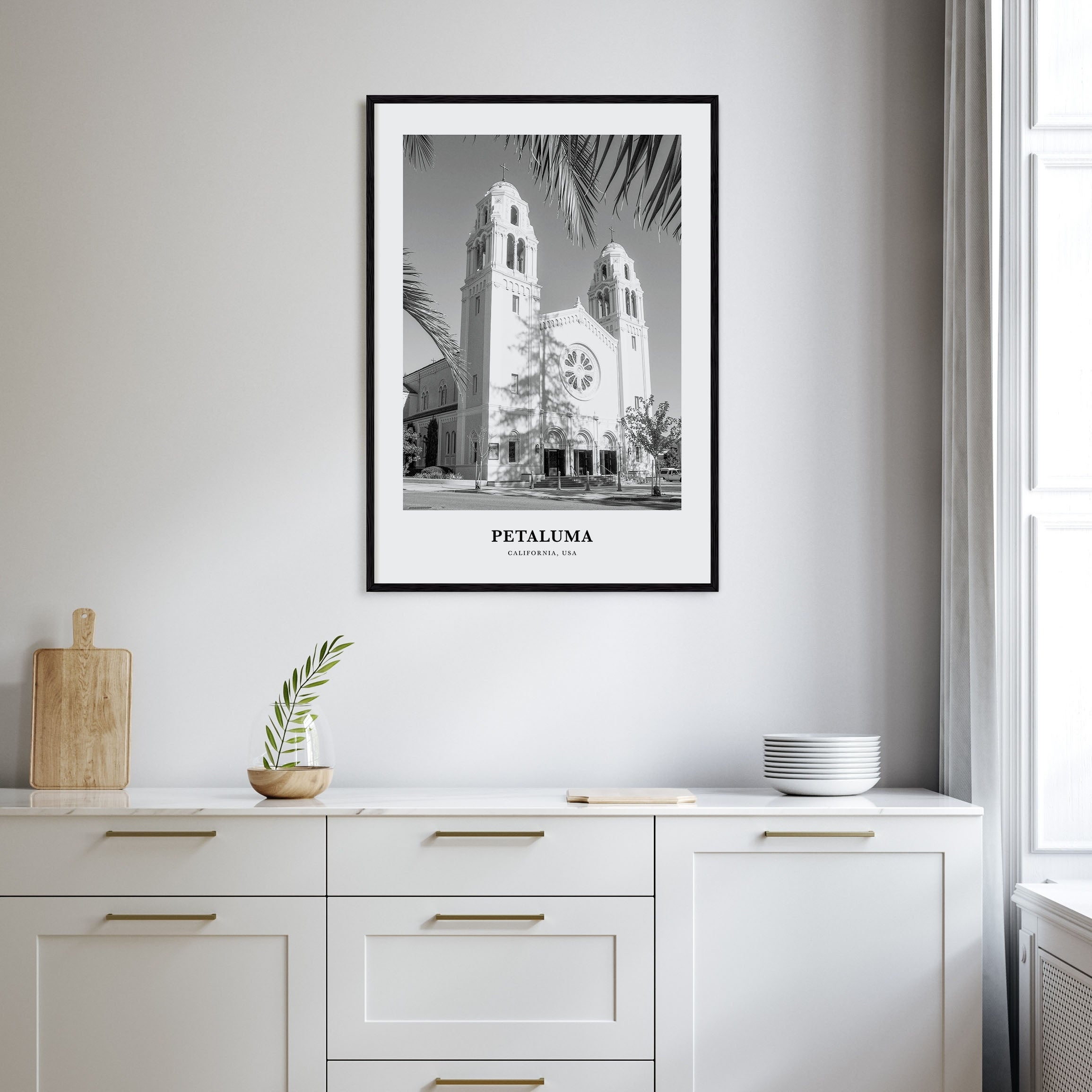 Petaluma Portrait B&W Poster