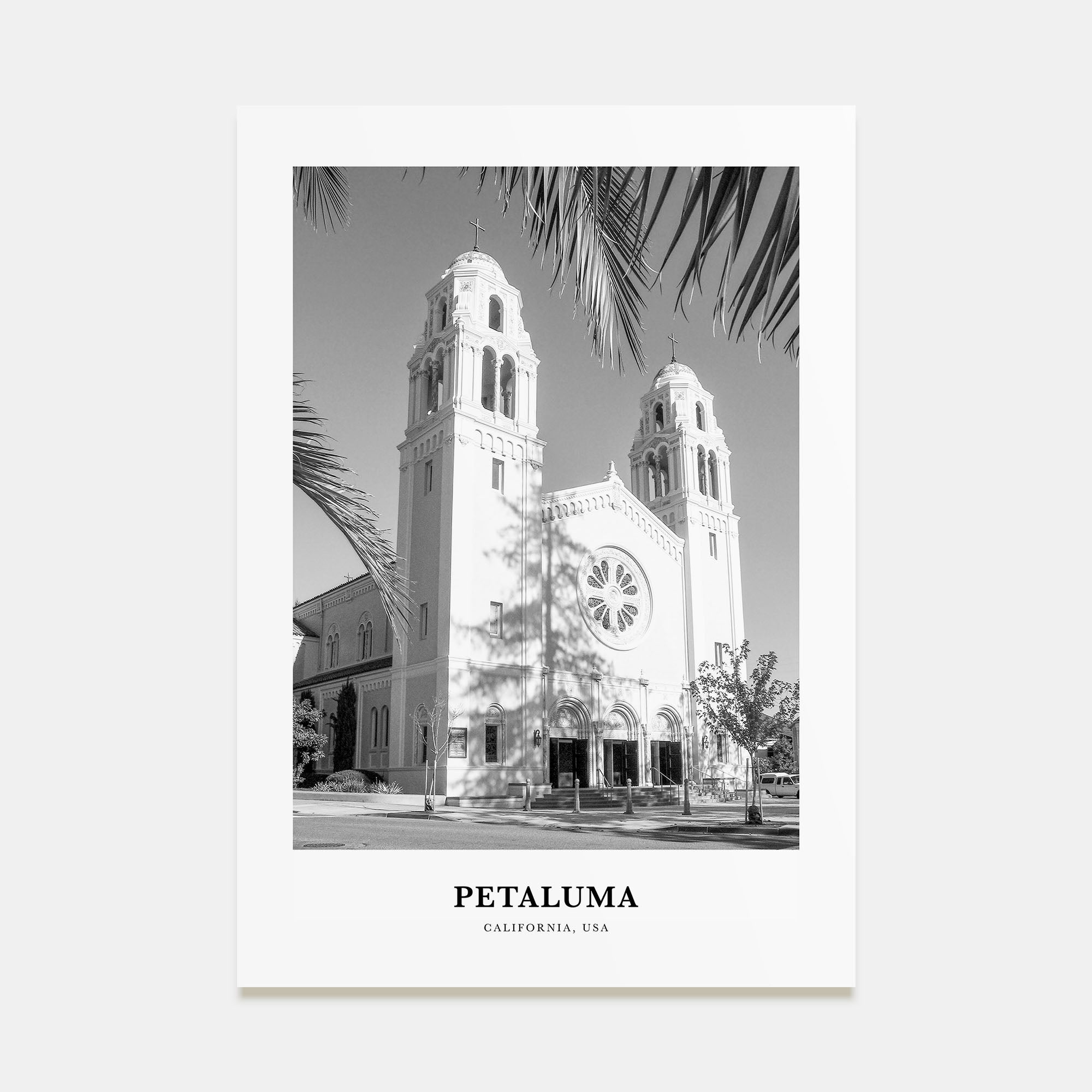 Petaluma Portrait B&W Poster