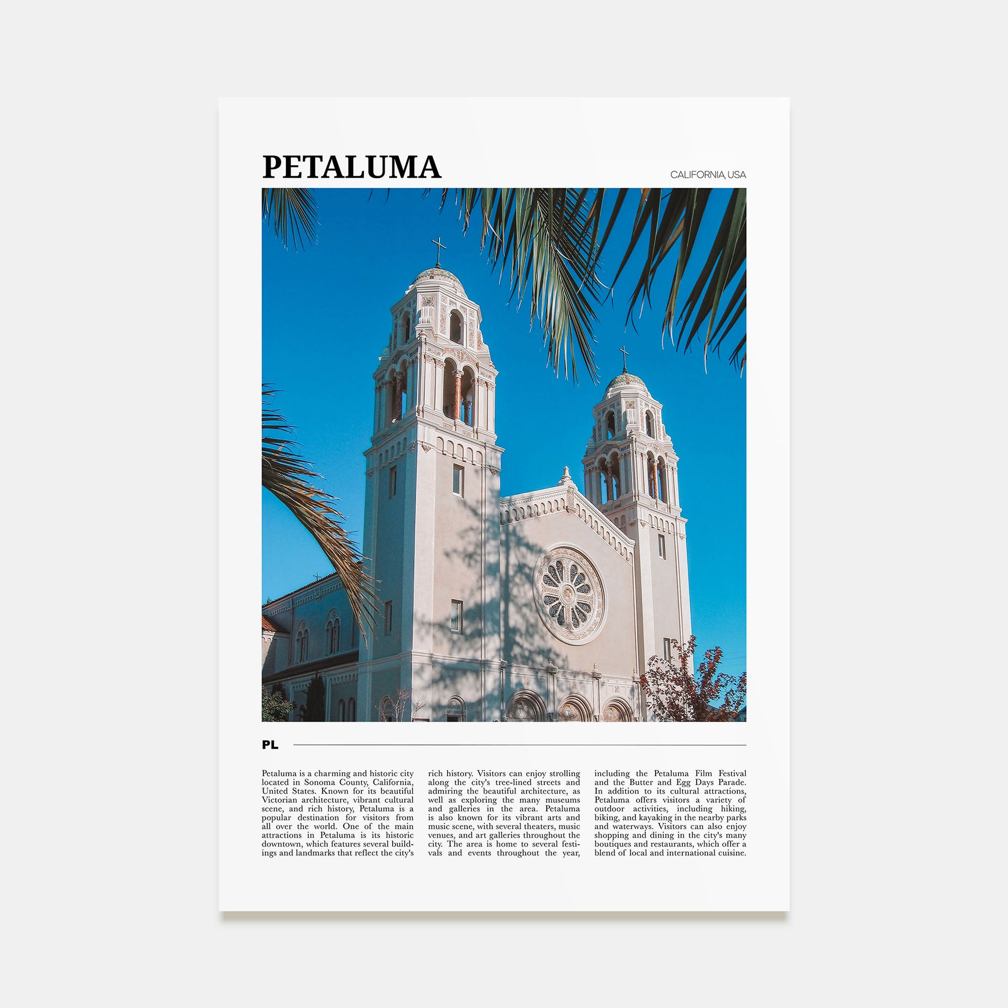 Petaluma Travel Color Poster