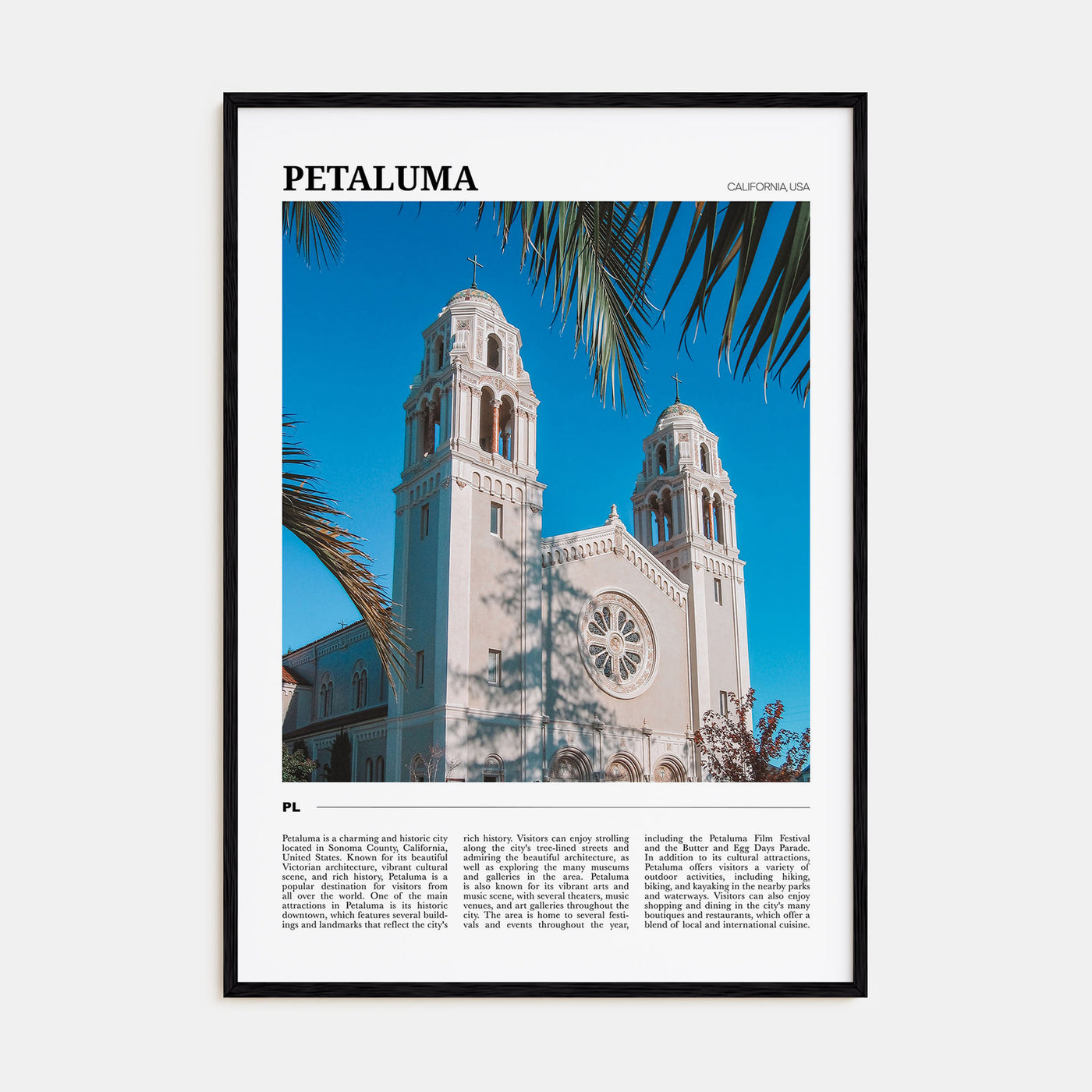 Petaluma Travel Color Poster