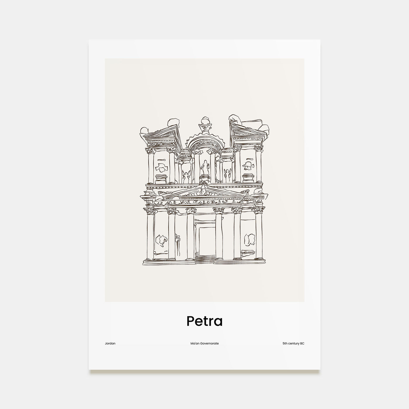 Petra Drawn Poster