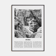 Petra Travel B&W Poster
