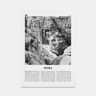Petra Travel B&W Poster