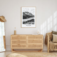 Peyto Lake Portrait B&W Poster