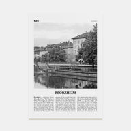 Pforzheim Travel B&W Poster
