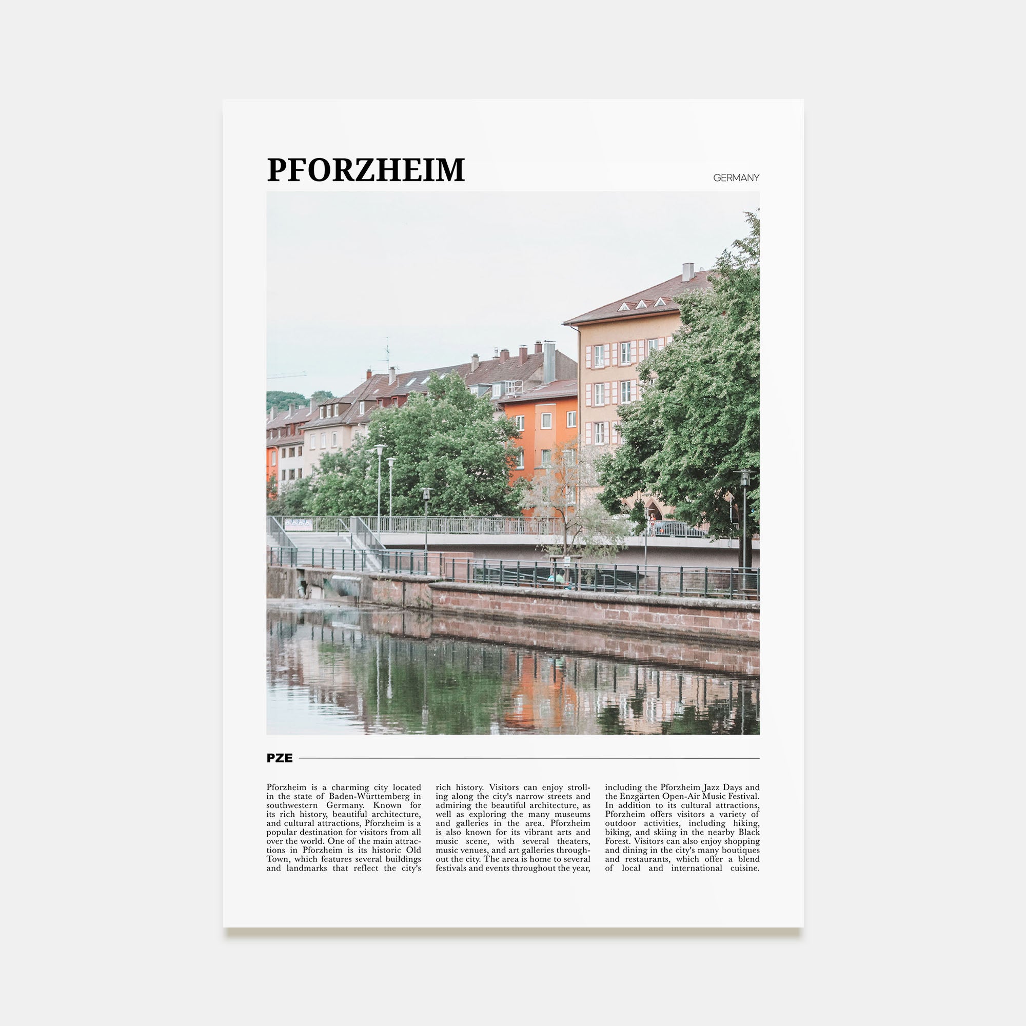 Pforzheim Travel Color Poster
