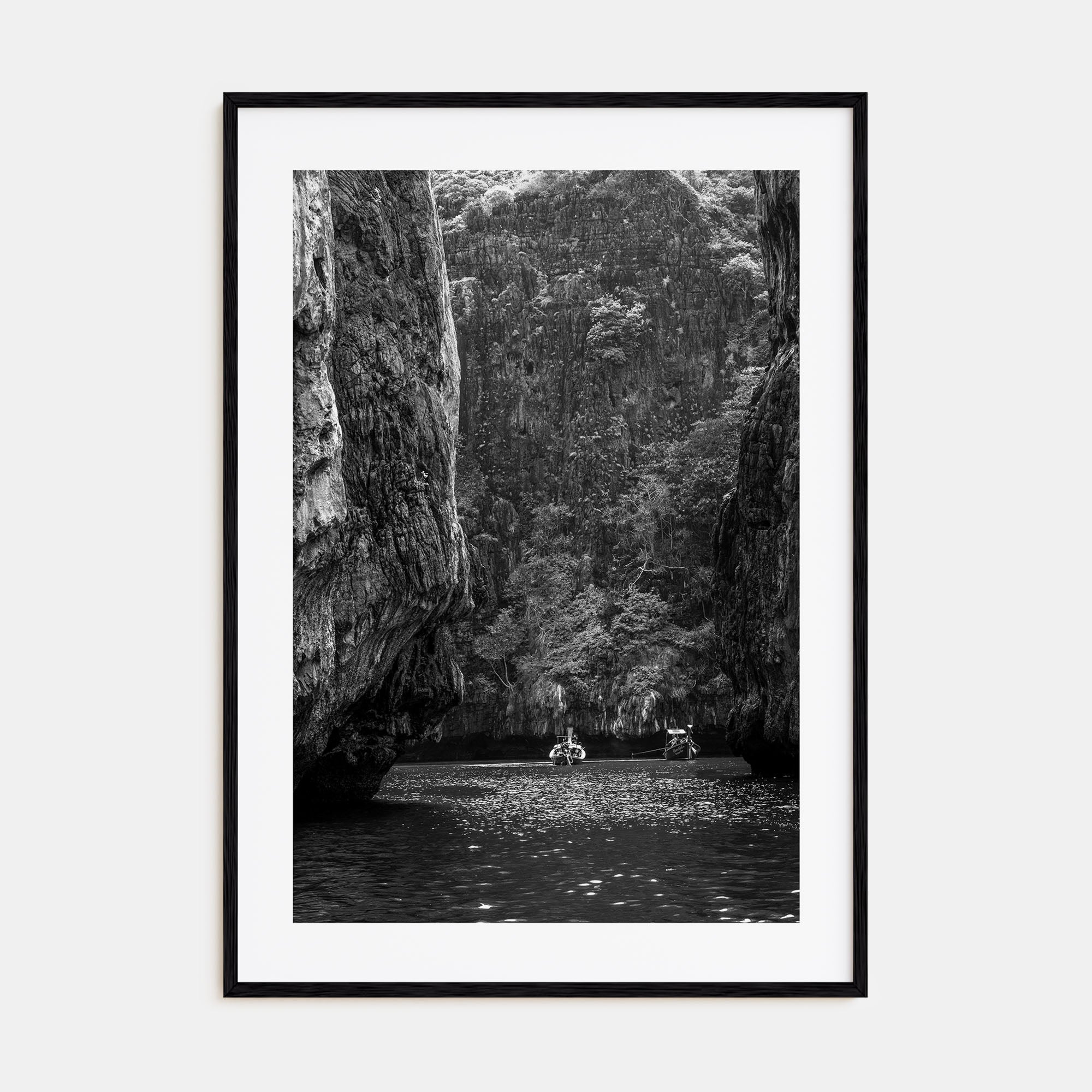 Phi Phi Islands Photo B&W Poster
