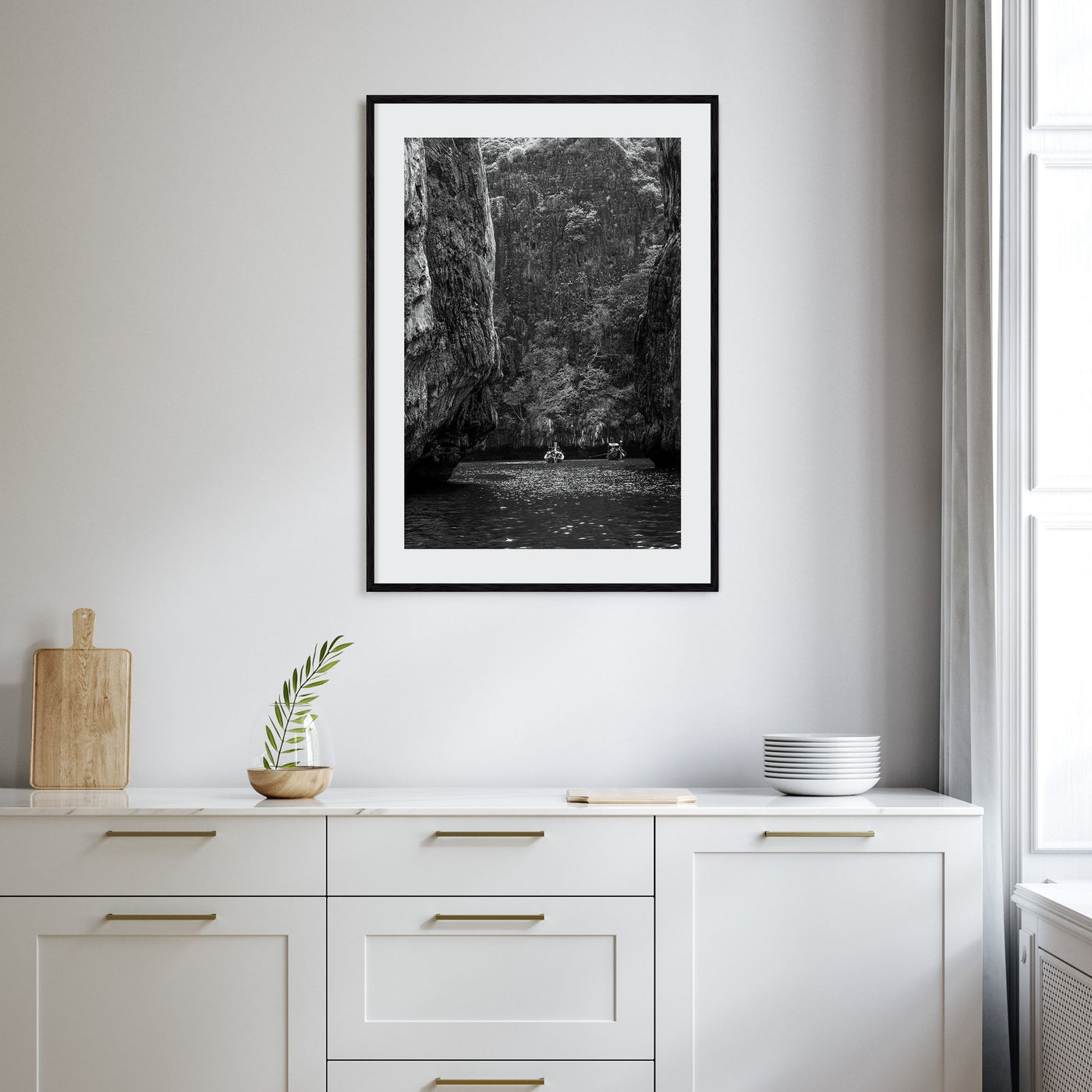 Phi Phi Islands Photo B&W Poster