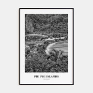 Phi Phi Islands Portrait B&W Poster