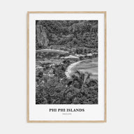 Phi Phi Islands Portrait B&W Poster