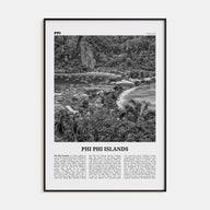 Phi Phi Islands Travel B&W Poster
