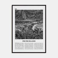 Phi Phi Islands Travel B&W Poster