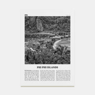 Phi Phi Islands Travel B&W Poster