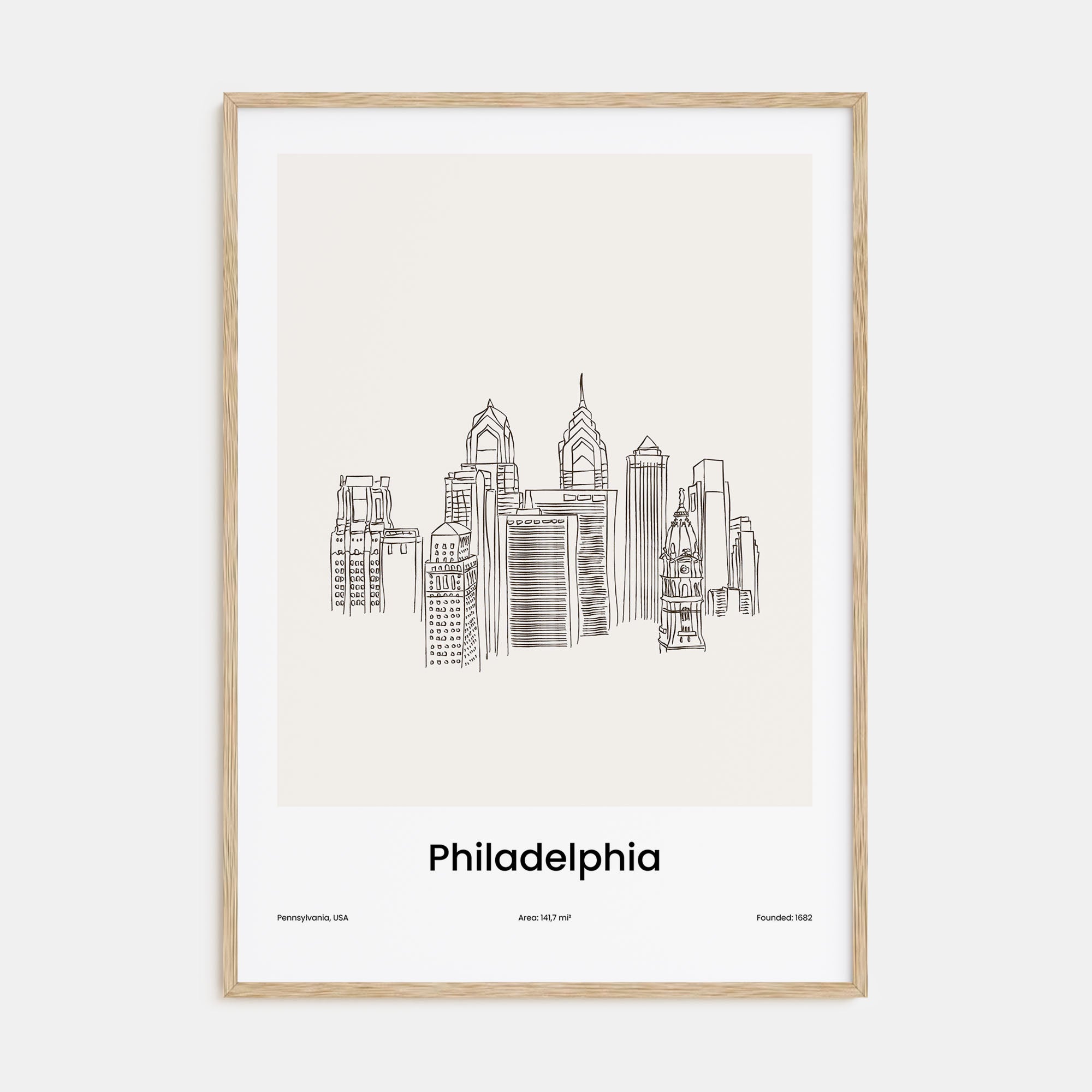 Philadelphia Drawn No 1 Poster