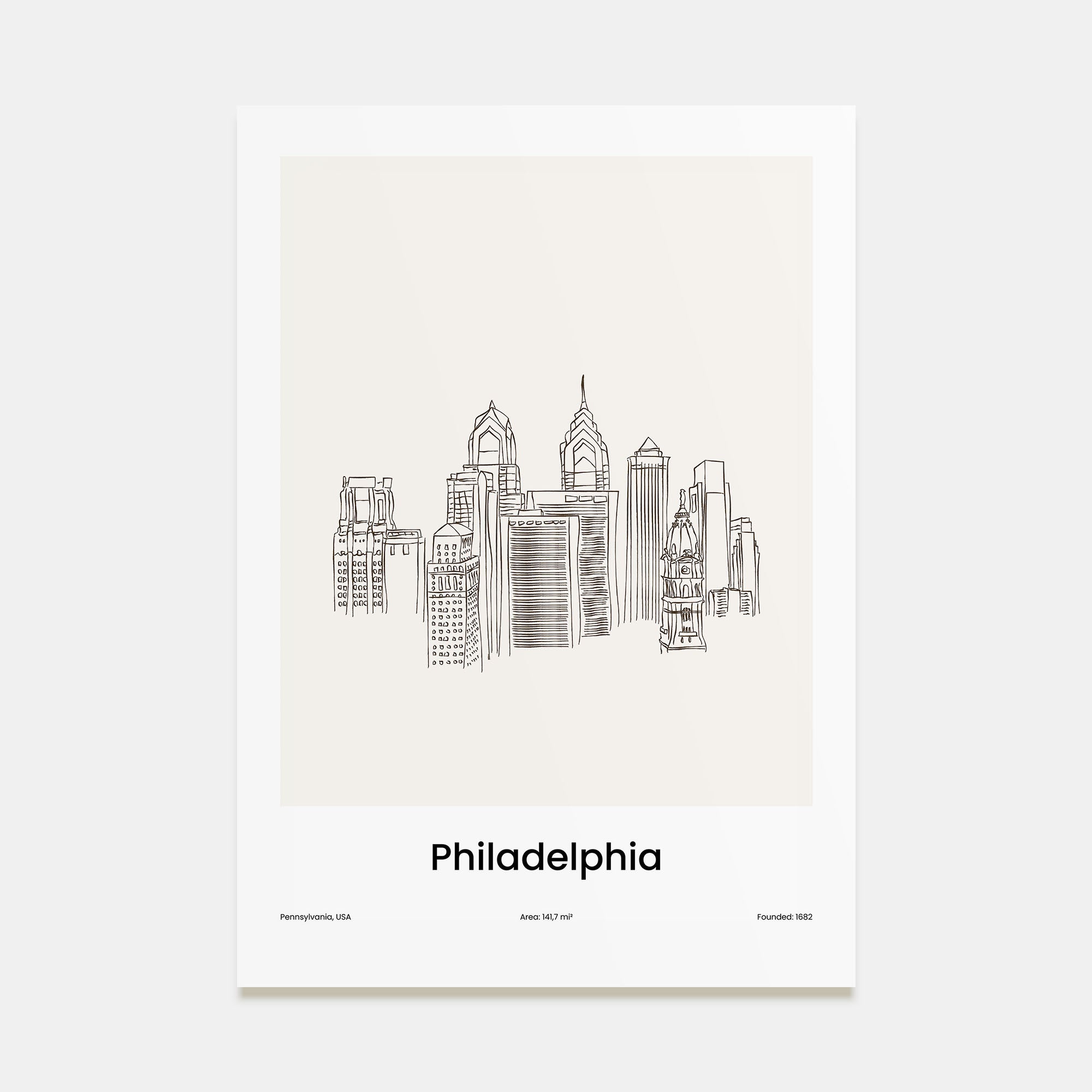 Philadelphia Drawn No 1 Poster
