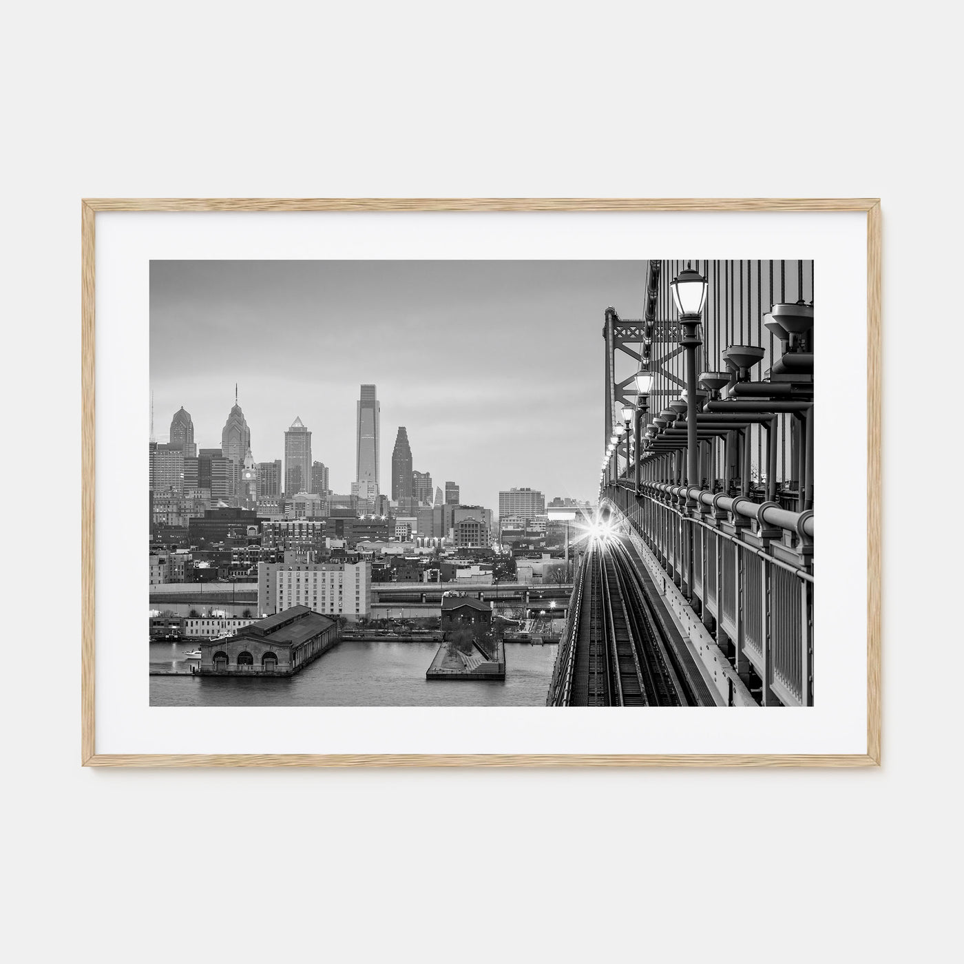 Philadelphia Landscape B&W Poster