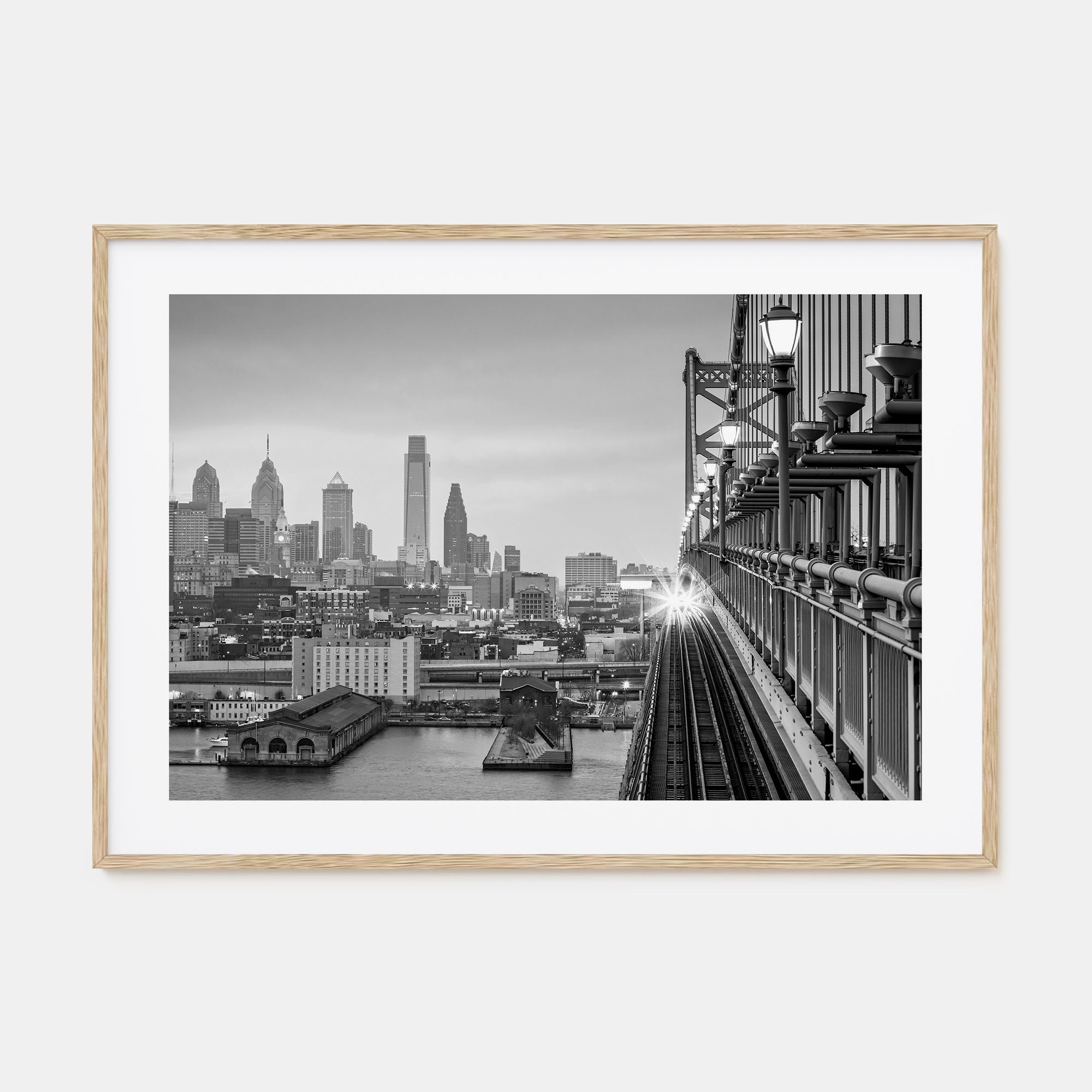 Philadelphia Landscape B&W Poster