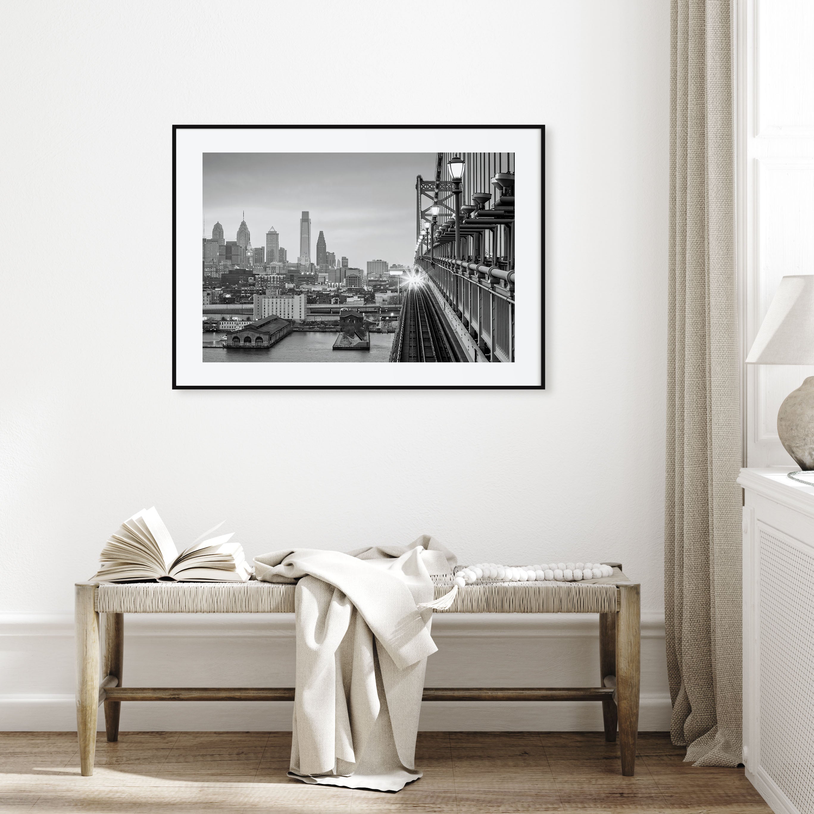 Philadelphia Landscape B&W Poster
