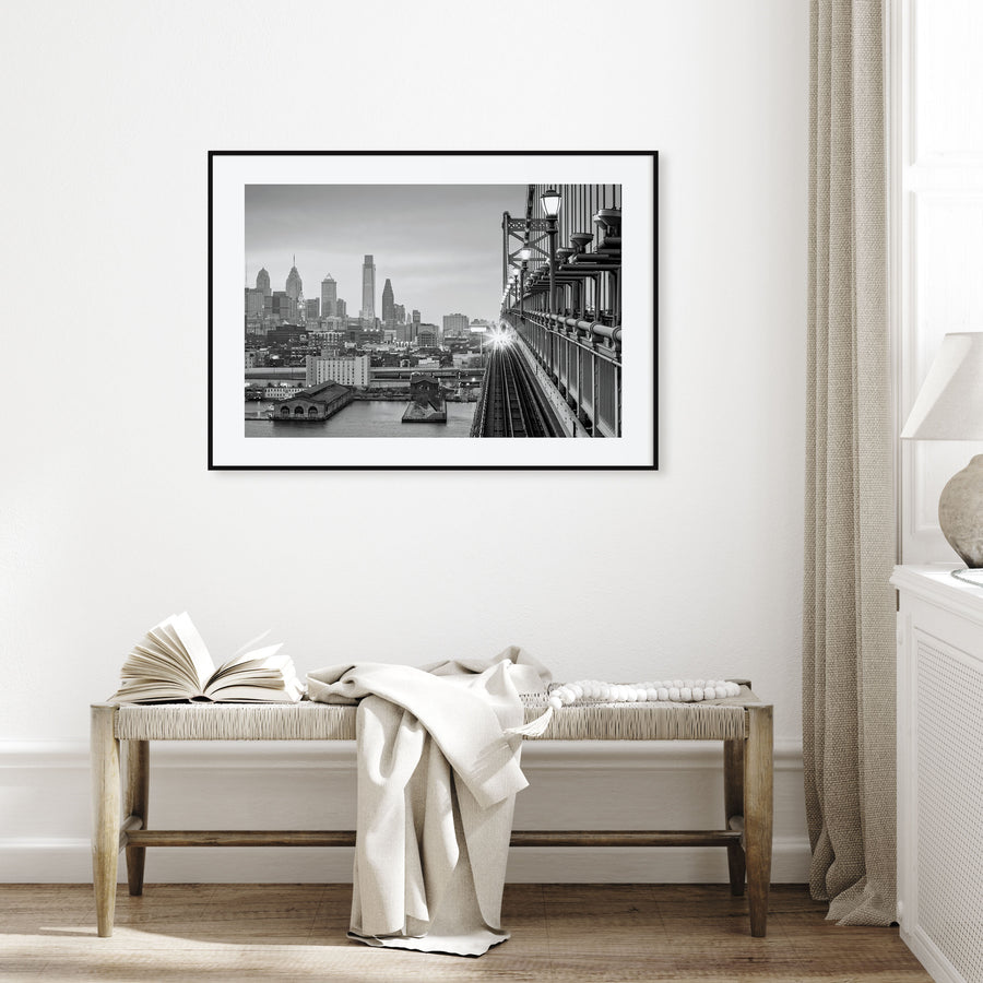 Philadelphia Landscape B&W Poster