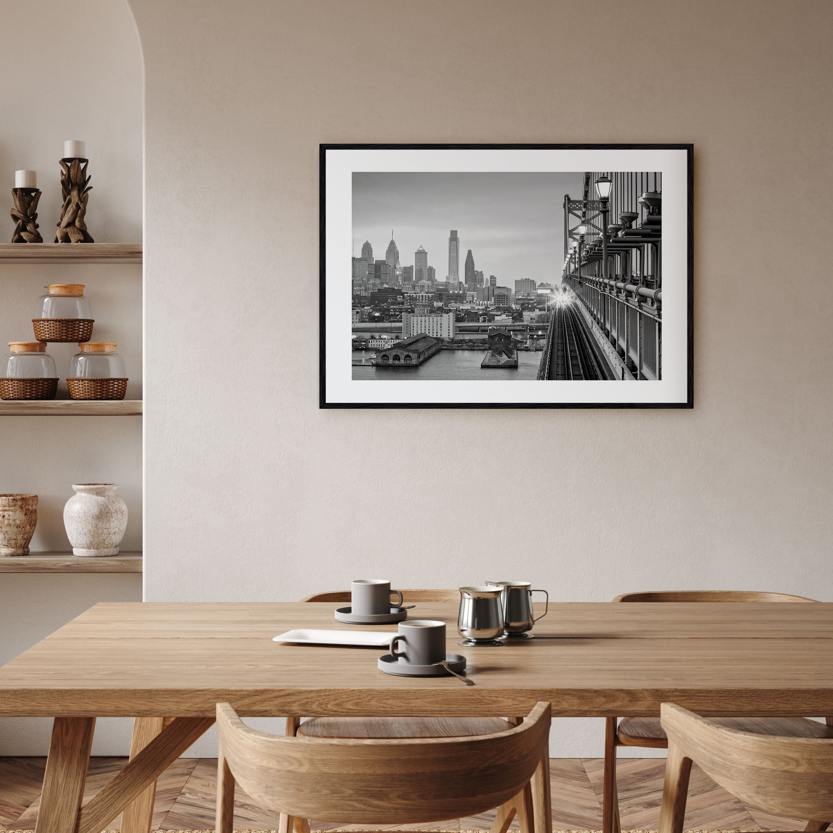 Philadelphia Landscape B&W Poster