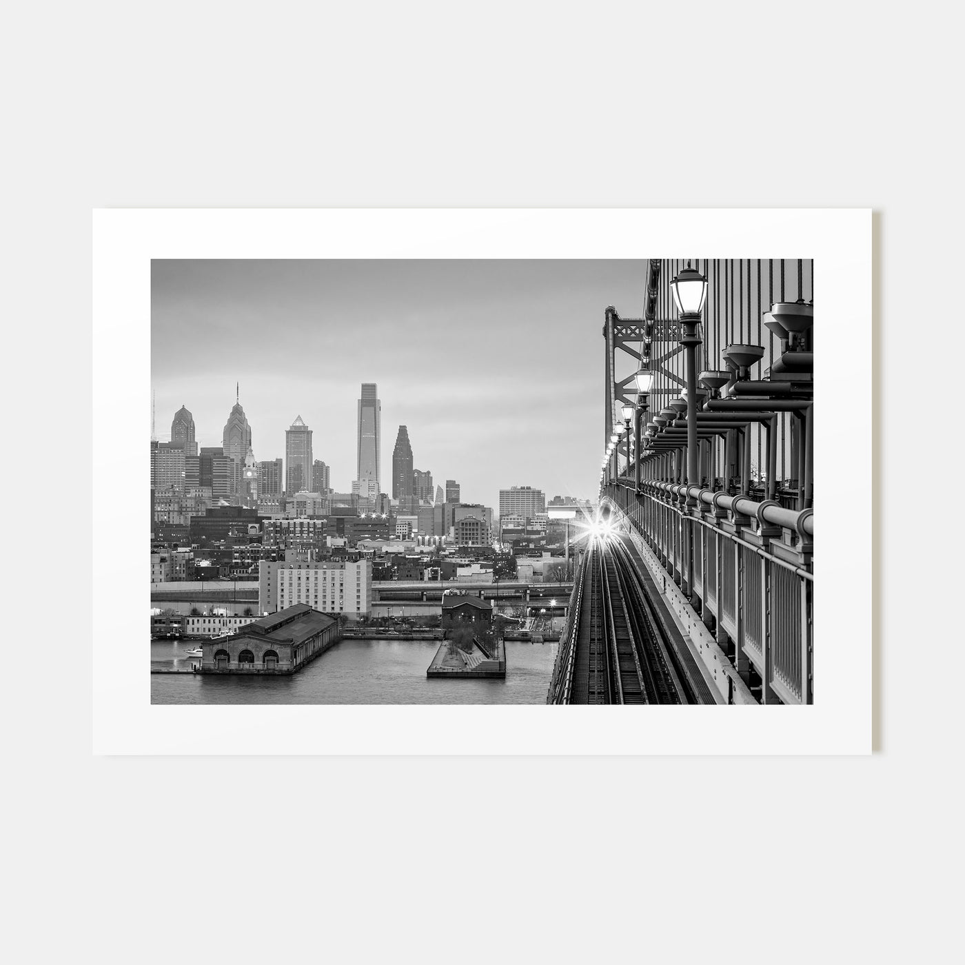 Philadelphia Landscape B&W Poster