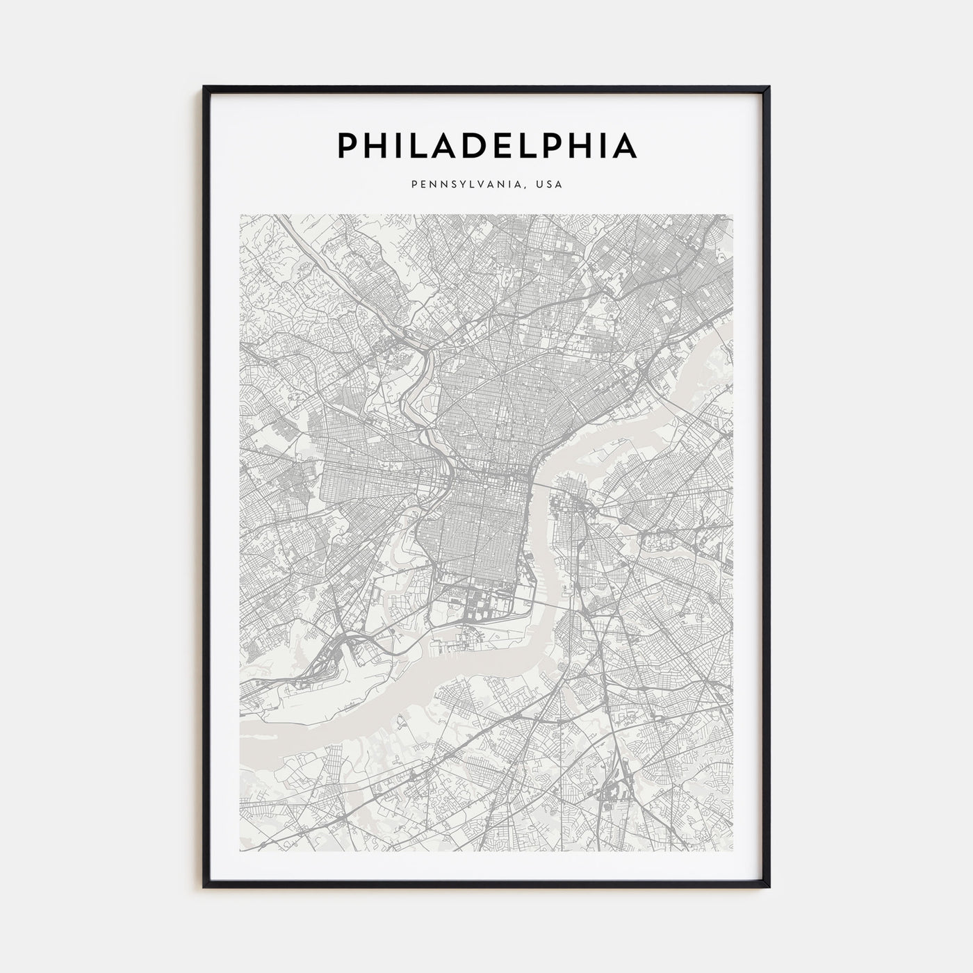 Philadelphia Map Portrait Poster