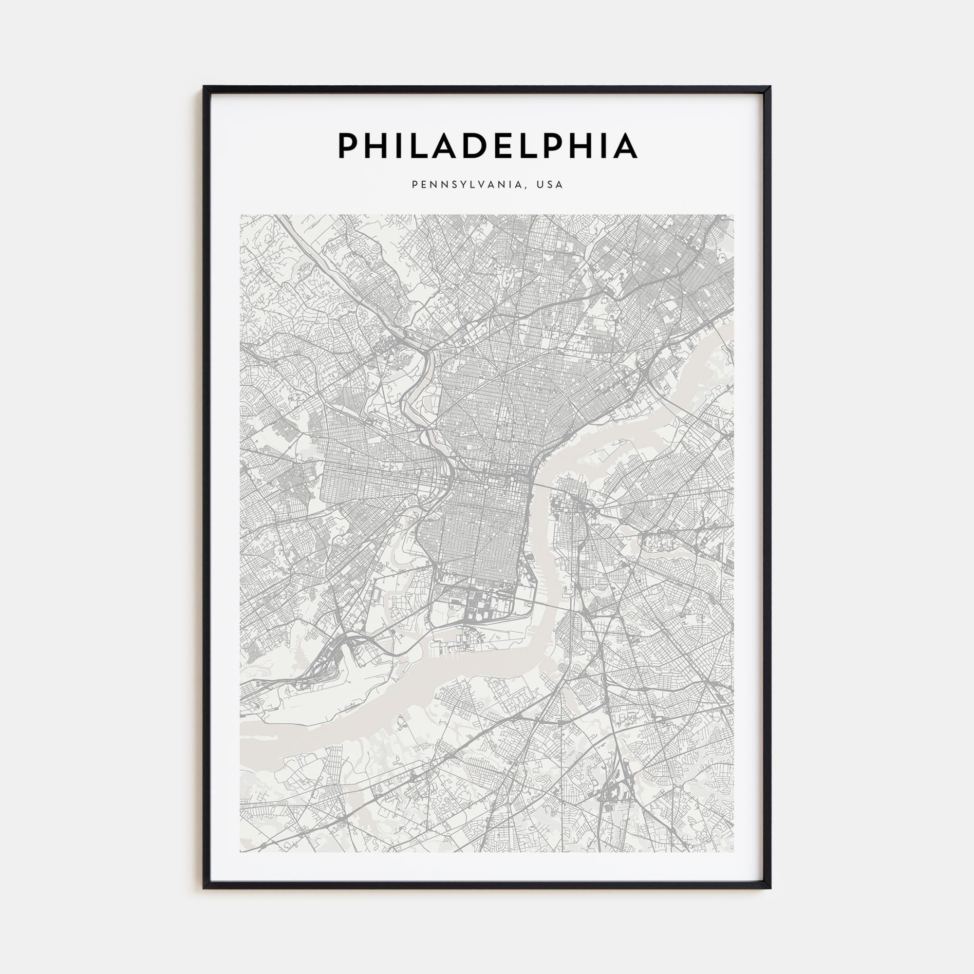 Philadelphia Map Portrait Poster