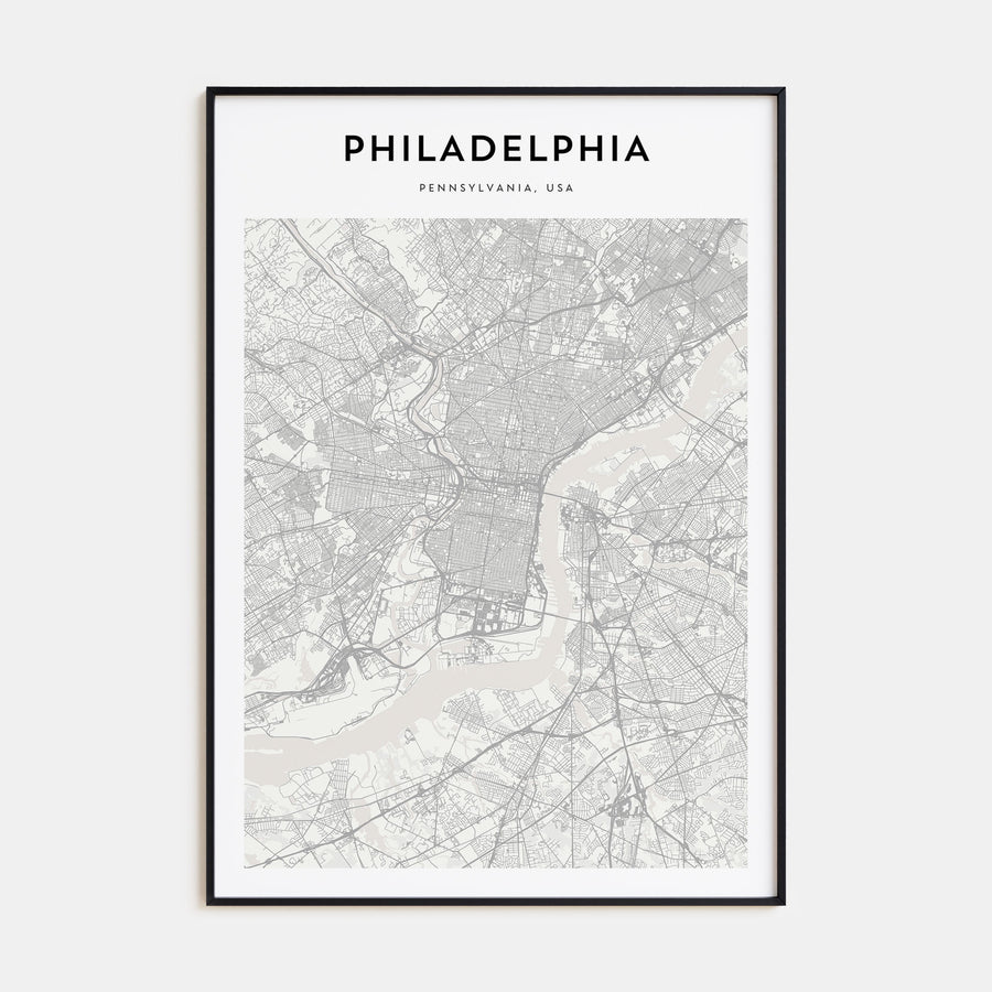Philadelphia Map Portrait Poster