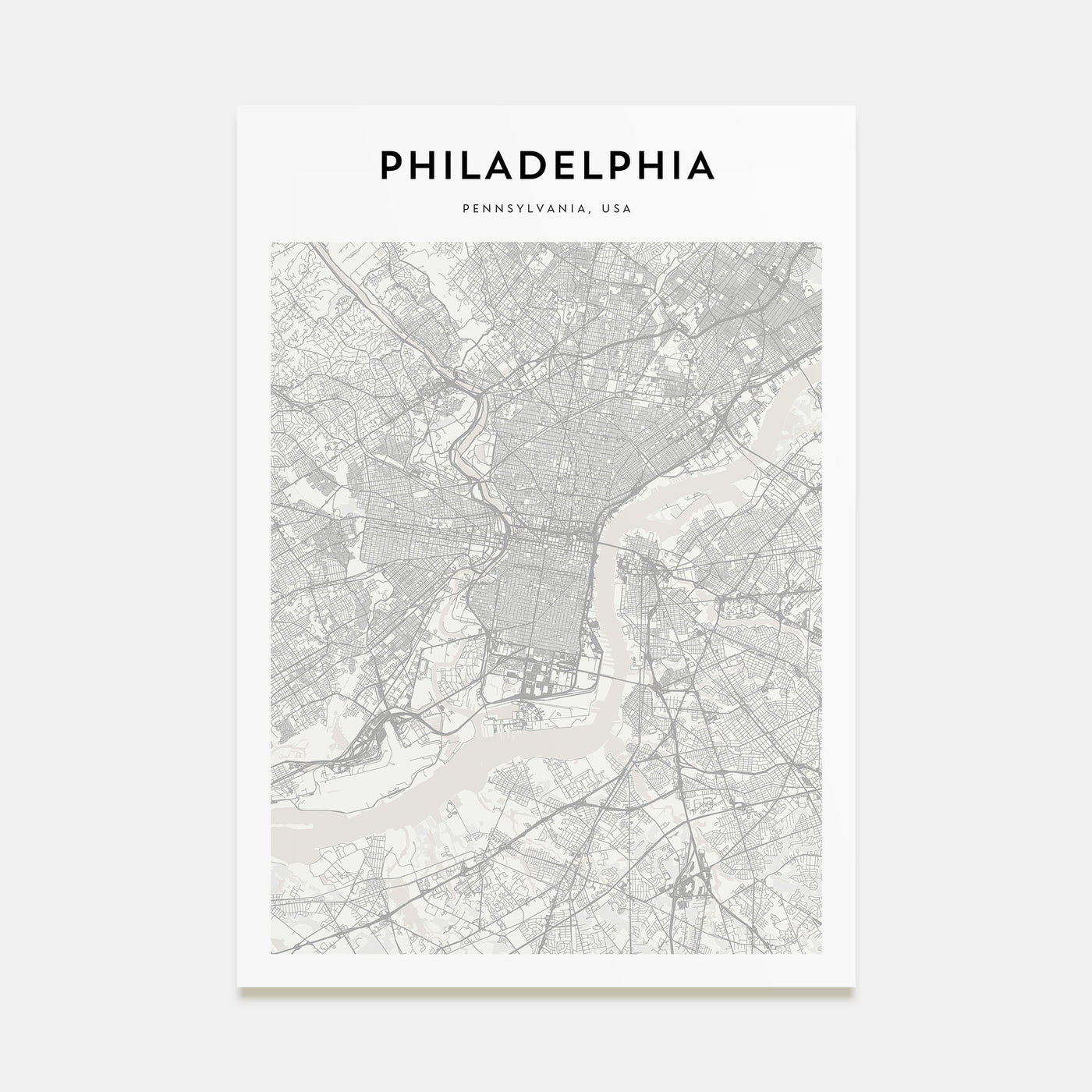 Philadelphia Map Portrait Poster