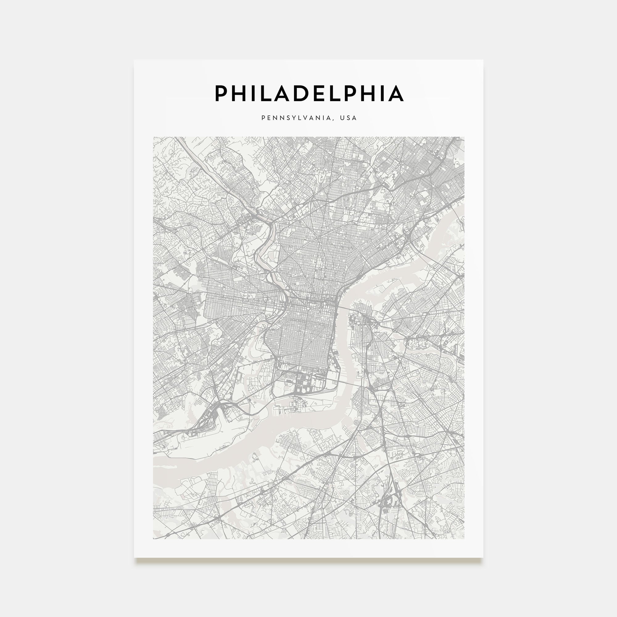 Philadelphia Map Portrait Poster