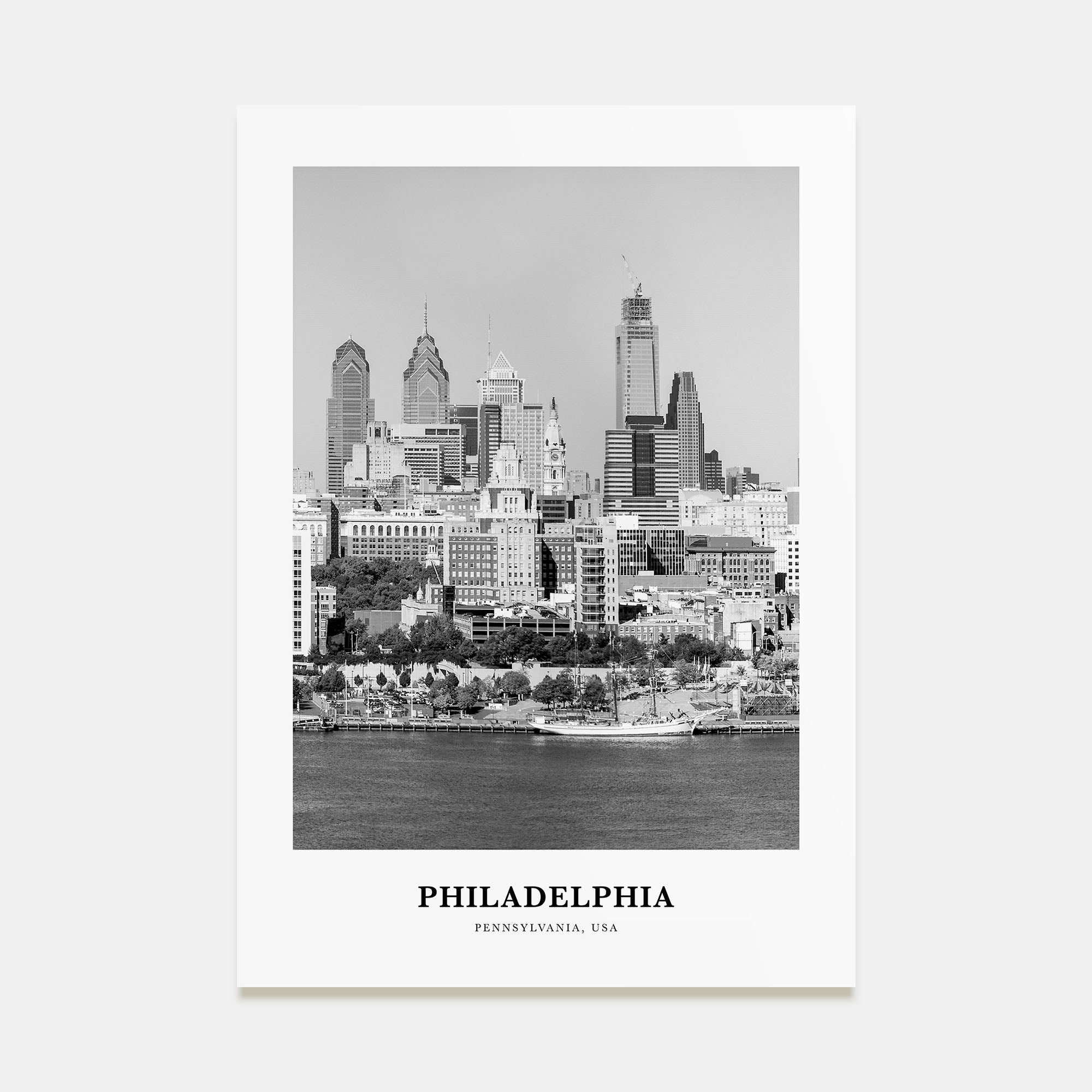Philadelphia Portrait B&W No 2 Poster