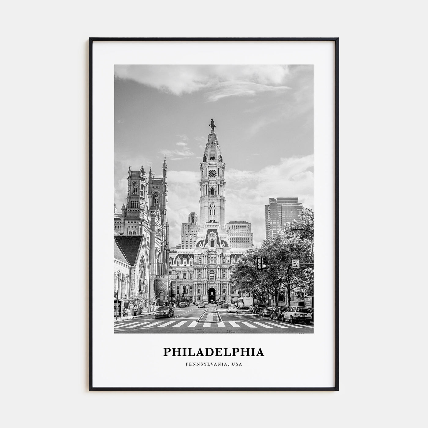 Philadelphia Portrait B&W No 3 Poster