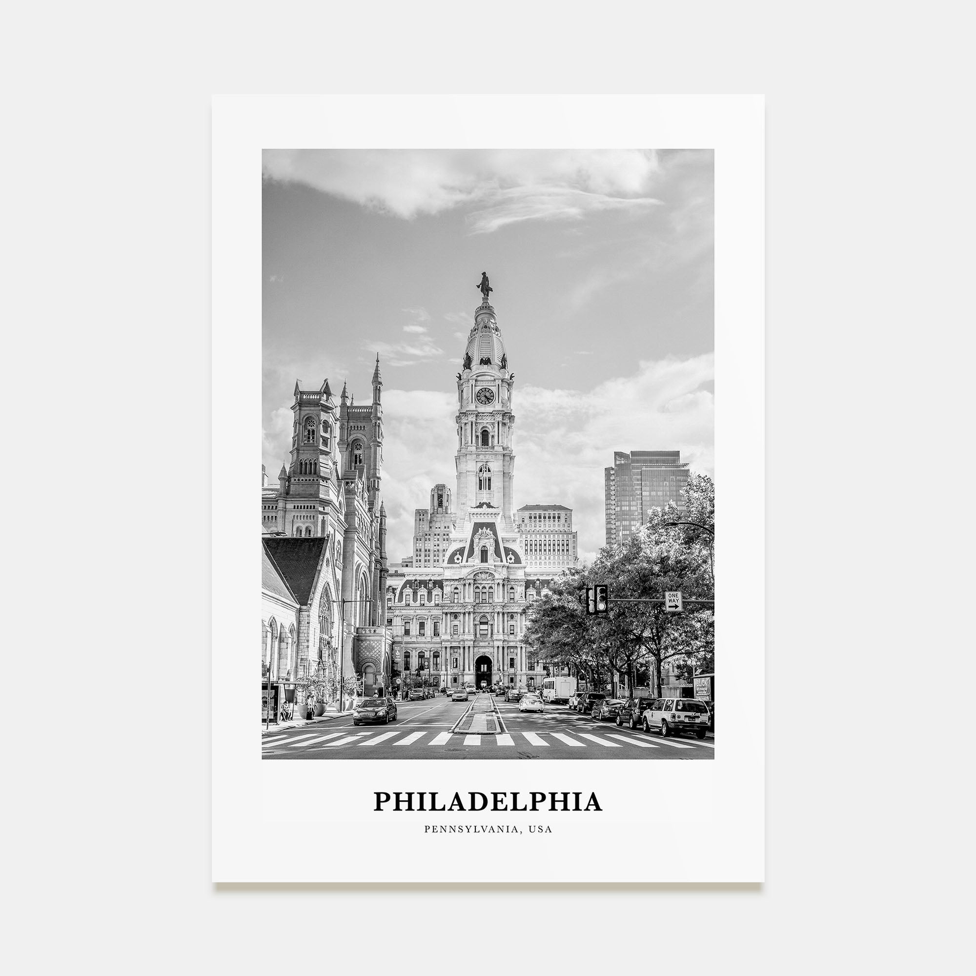 Philadelphia Portrait B&W No 3 Poster