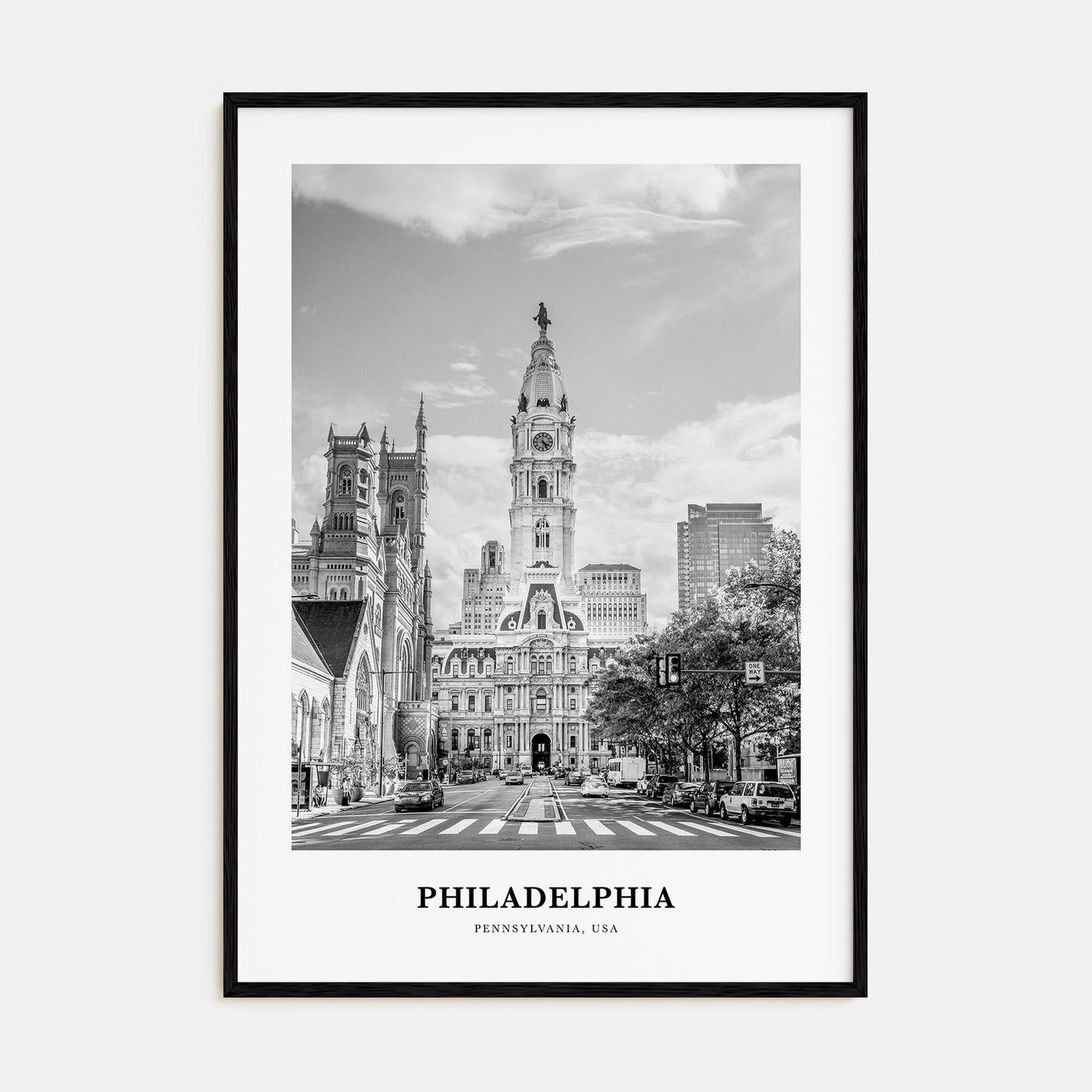 Philadelphia Portrait B&W No 3 Poster